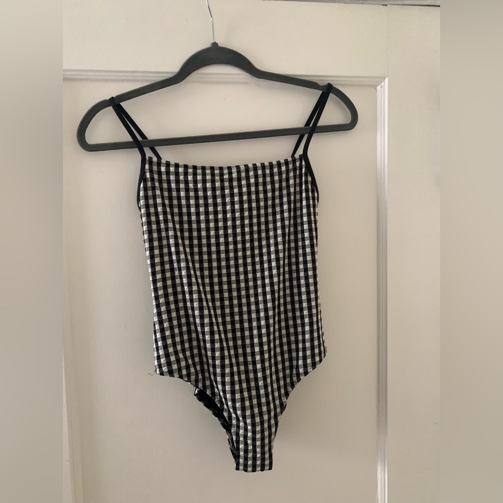 NWT One Piece Gingham Swimsuit